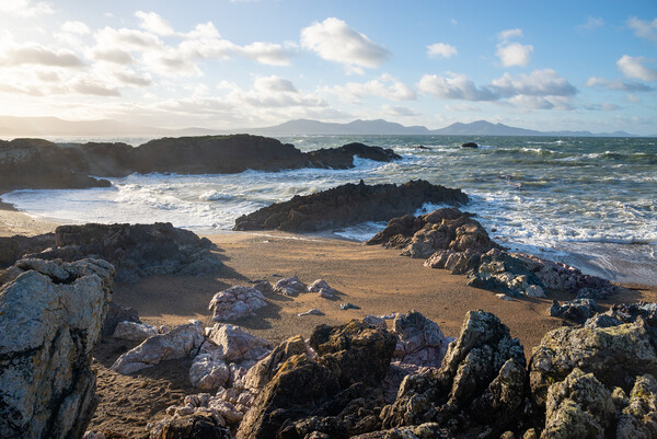 Beautiful beach at Ynys Llanddwyn, Anglesey, North Wales Picture Board by Andrew Kearton