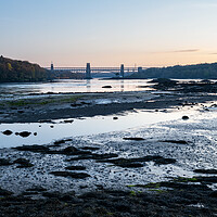Buy canvas prints of Dusk on the Menai Strait, Anglesey by Andrew Kearton
