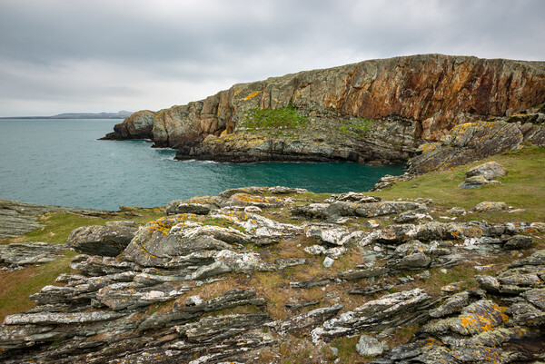 Dramatic coastline at Rhoscolyn, Anglesey, Wales Picture Board by Andrew Kearton