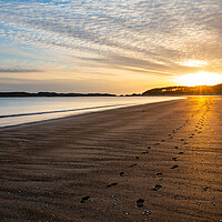 Buy canvas prints of Footprints in the sand at Newborough by Andrew Kearton