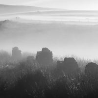 Buy canvas prints of  Mist on the moors by Andrew Kearton