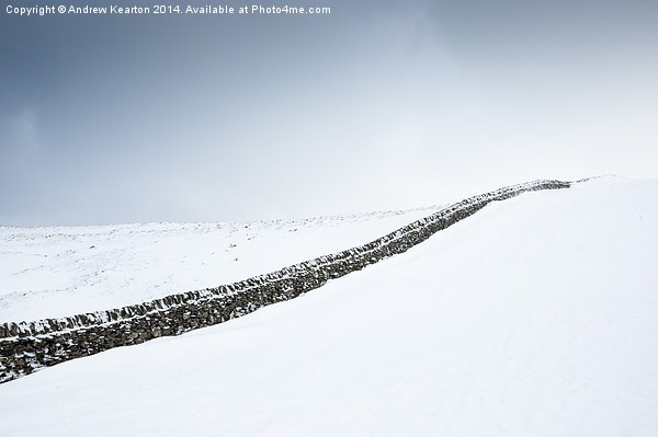  Minimal snowy English landscape Picture Board by Andrew Kearton