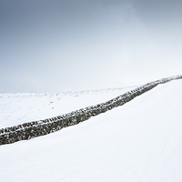 Buy canvas prints of  Minimal snowy English landscape by Andrew Kearton