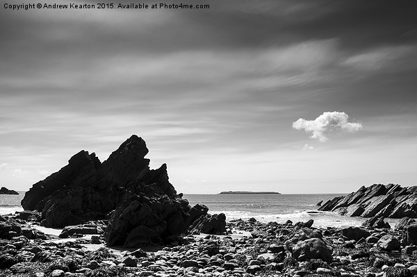 Floaty cloud above Marloes sands in Pembrokeshire Picture Board by Andrew Kearton