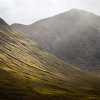 Buy canvas prints of Mountain light, Scottish Highlands by Andrew Kearton