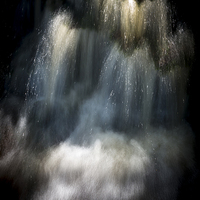 Buy canvas prints of  Sparkling waterfall abstract by Andrew Kearton