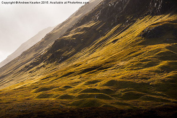  Autumn sunlight on the mountains of Glencoe, Scot Picture Board by Andrew Kearton