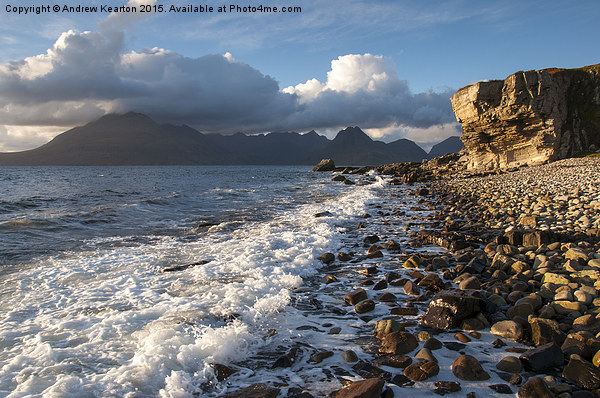  Shoreline on Elgol beach, Isle of Skye, Scotland Picture Board by Andrew Kearton