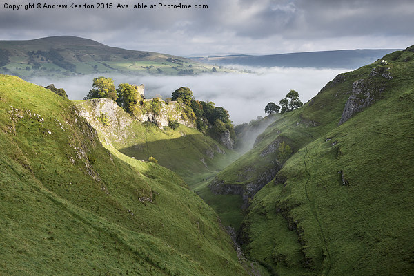  Misty morning at Cave Dale, Castleton Picture Board by Andrew Kearton