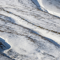 Buy canvas prints of  Snowy hillside in the Peak District by Andrew Kearton