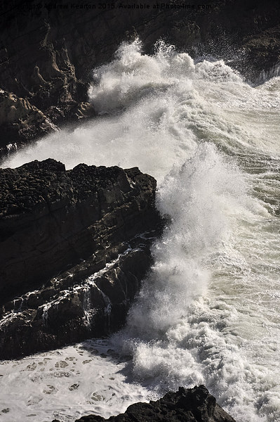  Powerful waves breaking on the rocks  Picture Board by Andrew Kearton