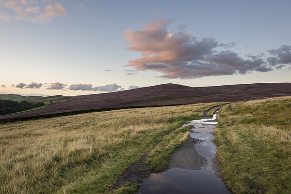  Dusk on the hills of the Peak District Picture Board by Andrew Kearton