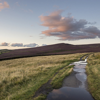 Buy canvas prints of  Dusk on the hills of the Peak District by Andrew Kearton