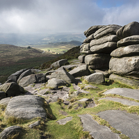 Buy canvas prints of  View from Higger Tor, Peak District, Derbyshire by Andrew Kearton