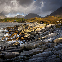 Buy canvas prints of  Shores of Loch Slapin, Torrin, Isle of Skye by Andrew Kearton