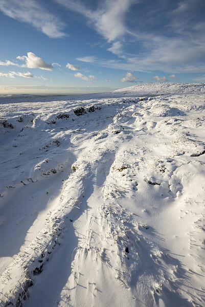 Snow on the moors Picture Board by Andrew Kearton