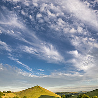 Buy canvas prints of Summer sky over High Wheeldon by Andrew Kearton