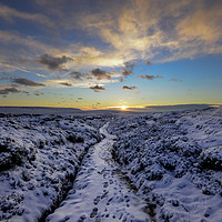 Buy canvas prints of Sunset on the Pennine way by Andrew Kearton