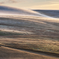 Buy canvas prints of Morning mist on the moors by Andrew Kearton