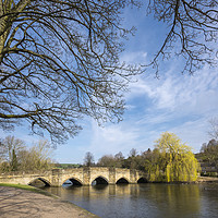 Buy canvas prints of Bridge over the river Wye, Bakewell by Andrew Kearton