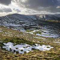 Buy canvas prints of Snow in the hollows by Andrew Kearton
