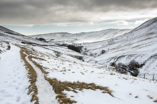 Winter in the Vale of Edale Picture Board by Andrew Kearton