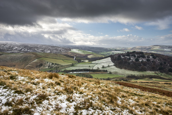 Snowy Glossop landscape Picture Board by Andrew Kearton