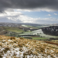 Buy canvas prints of Snowy Glossop landscape by Andrew Kearton