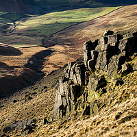 Buy canvas prints of Rugged hills near Glossop by Andrew Kearton