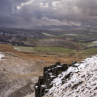 Buy canvas prints of WInter on the hills above Glossop by Andrew Kearton