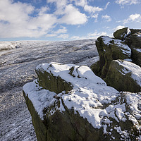 Buy canvas prints of The Worm Stones in winter by Andrew Kearton