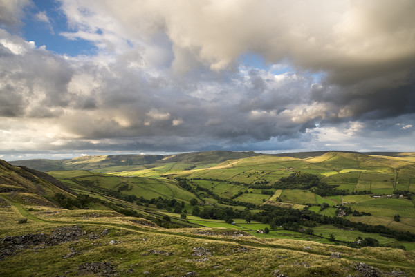 Moody clouds over High Peak hills Picture Board by Andrew Kearton