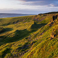 Buy canvas prints of Sunset glow on Coombes edge by Andrew Kearton