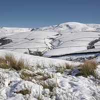 Buy canvas prints of Snow covered hills in the High Peak by Andrew Kearton