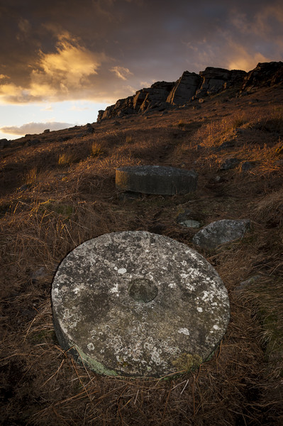Millstone below Stanage Edge Picture Board by Andrew Kearton