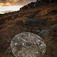 Buy canvas prints of Millstone below Stanage Edge by Andrew Kearton