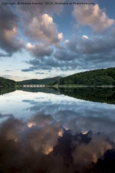 Ladybower at dusk Picture Board by Andrew Kearton