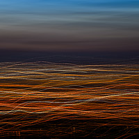 Buy canvas prints of Trails of light at dusk by Andrew Kearton