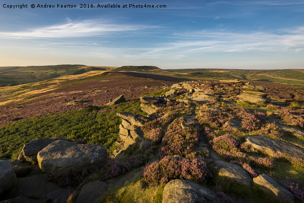 Sunset colours on Hathersage moor Picture Board by Andrew Kearton