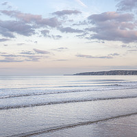 Buy canvas prints of Tranquil evening at Filey Bay, North Yorkshire by Andrew Kearton