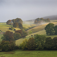 Buy canvas prints of Autumnal hillside in the Derwent valley by Andrew Kearton