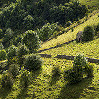 Buy canvas prints of Little barn on the slopes of Dove Dale by Andrew Kearton