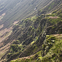 Buy canvas prints of Rugged slopes of Torside Clough by Andrew Kearton