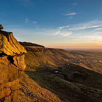 Buy canvas prints of Sunset at Coombes edge, Charlesworth, Derbyshire by Andrew Kearton