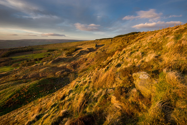Evening light on Coombes edge Picture Board by Andrew Kearton