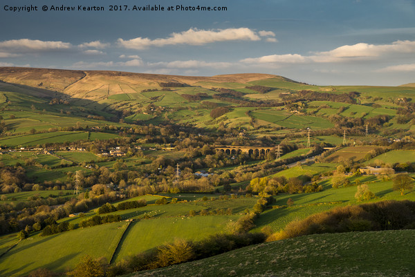 Beautiful view from Eccles Pike, Derbyshire Picture Board by Andrew Kearton