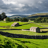 Buy canvas prints of Old stone barns in the Yorkshire Dales by Andrew Kearton