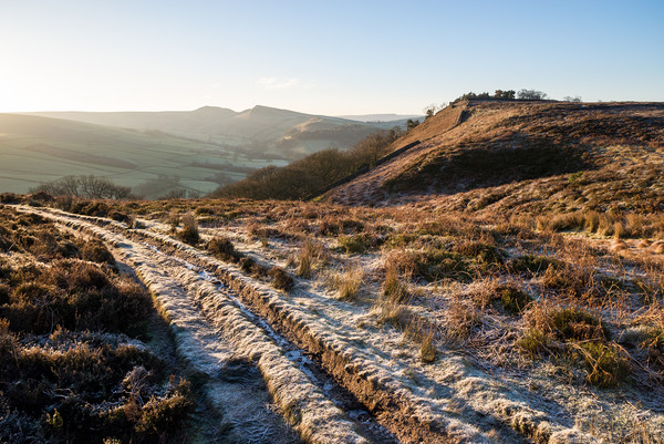 Frosty morning in the hills of the Peak DIstrict Picture Board by Andrew Kearton