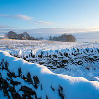 Buy canvas prints of Snowy morning in the High Peak, Derbyshire by Andrew Kearton
