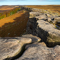 Buy canvas prints of Stanage Edge, Peak District, England by Andrew Kearton
